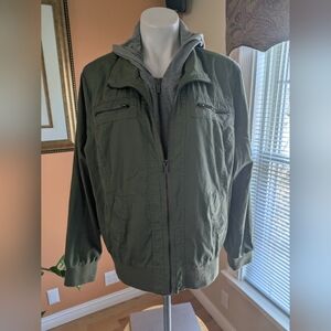 TORRID Women's Military Field Sweater Hoodie Green Jacket Size 2X Green